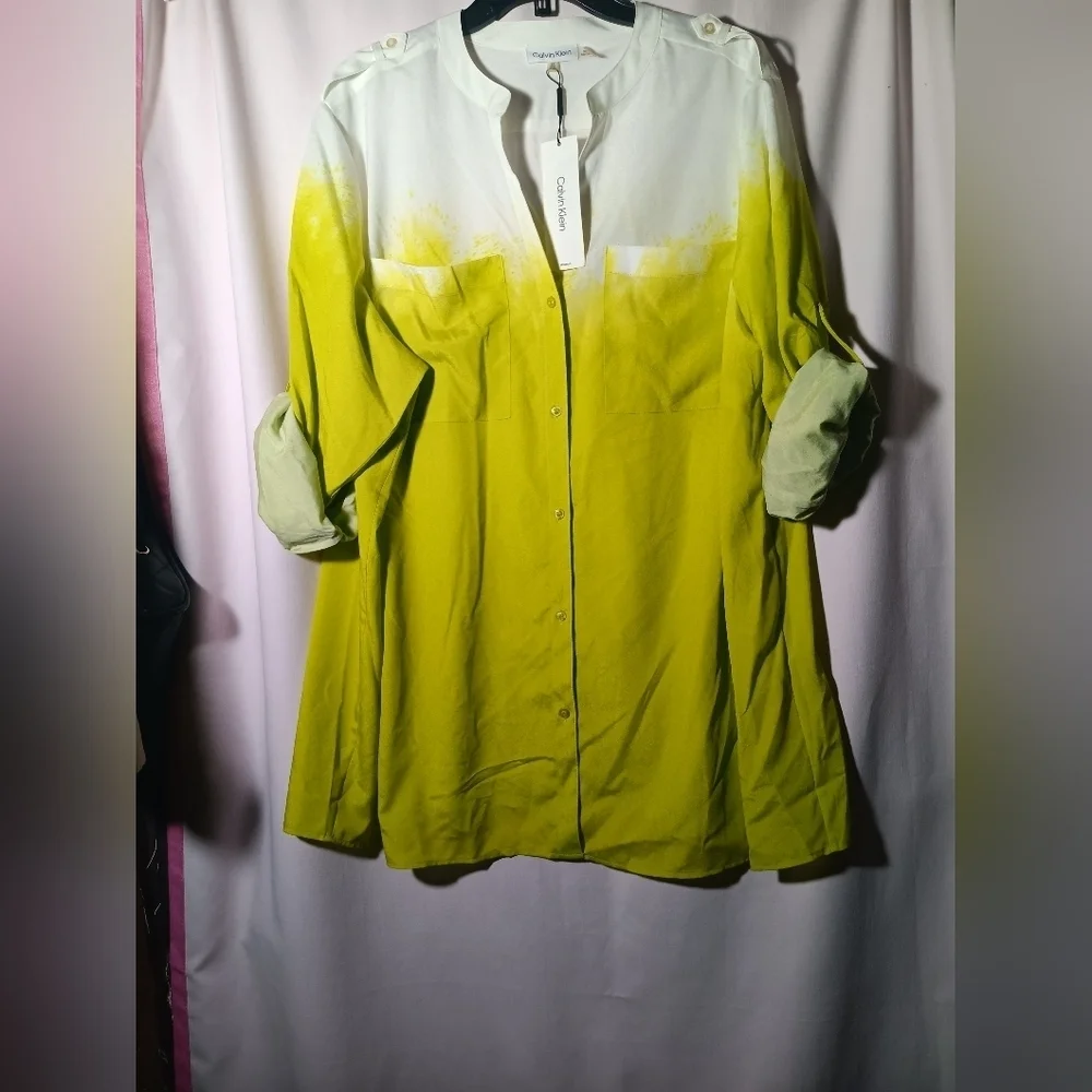 Vibrant Green Button-Up Shirt